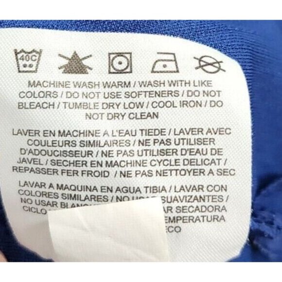 Nike Golf Blue Dri Fit White Swoosh Logo Polo Shirt Size XL 100% Polyester - Picture 9 of 11